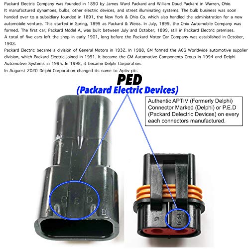 2 Pin Metri-Pack Waterproof Connector 10-12Awg Terminals And Seals 46Amp (10-12 Ga (1Set)) #TOP4