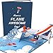 Produktbild Lovepop® 3D Pop-Up Karte Geburtstag Propeller-Flugzeug Geburtstagskarte für Kinder, Piloten & Flugzeugfans Reise-Geschenkkarte | inkl. Umschlag & Versteckfach für Geld & Gutscheine