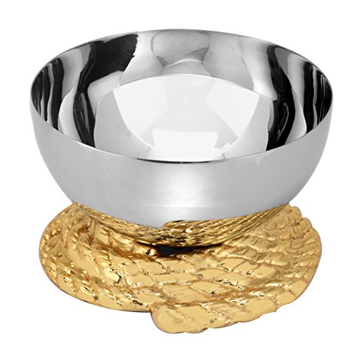 Sage Koncpt Rope Base Shaped Designer Bowl, Stainless Steel (Set of 1 pc)