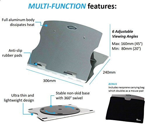 Base para laptop Aidata LHA-3 de aluminio ajustable miniatura 2