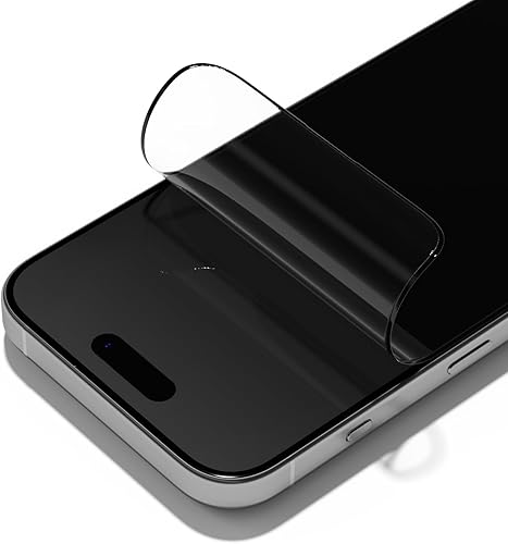 Miniatura 1 de RhinoShield Protector de pantalla transparente de impacto 3D compatible con iPhone 15 Pro Max, protección ultra impacto, borde curvado 3D para una