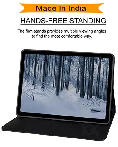 Image of TGK Leather Stand Flip Case Cover for Nokia Tab T21 10.36 inch Tablet (Grey)