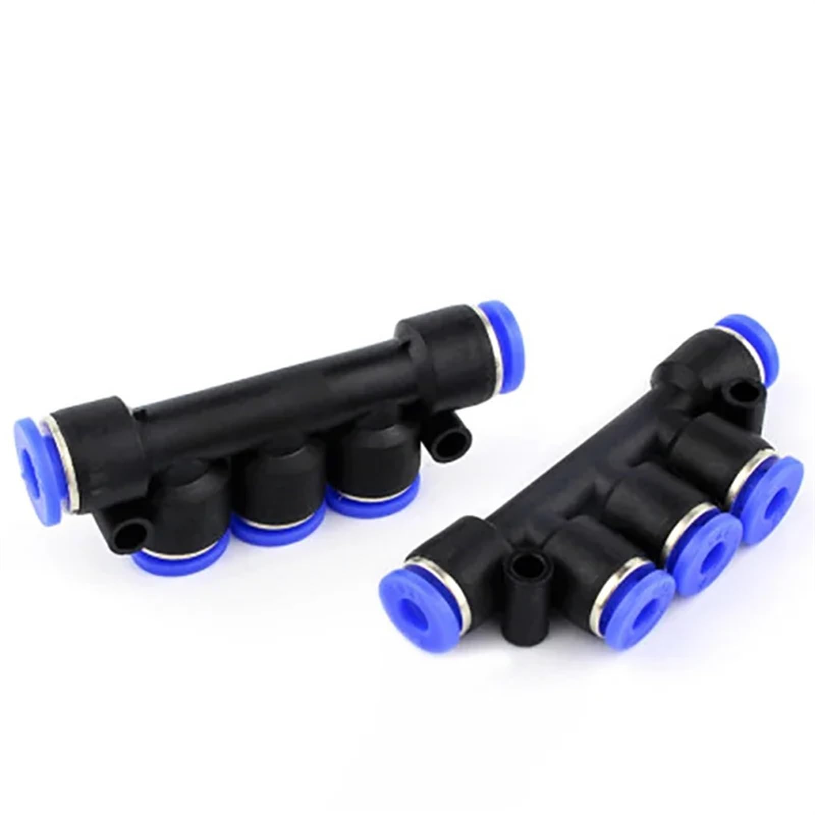100 Uds PK accesorios neumáticos de plástico de 5 vías conectores rápidos conector de manguera de agua empuje de aire rápido 4 mm 6 mm 8mm 10mm 12mm(PK6)
