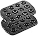 CHEFMADE Mini Donut Baking Pans, Non-Stick 12-Cavity Donut Pan, Carbon Steel Cake Baking Pan - BPA Free Mini Bagel Pan, Dishwasher, Oven, Microwave, Freezer Safe