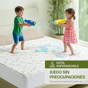 Protector de Colchón Impermeable Viscosa 135 x 190 x 30 cm Ajustable