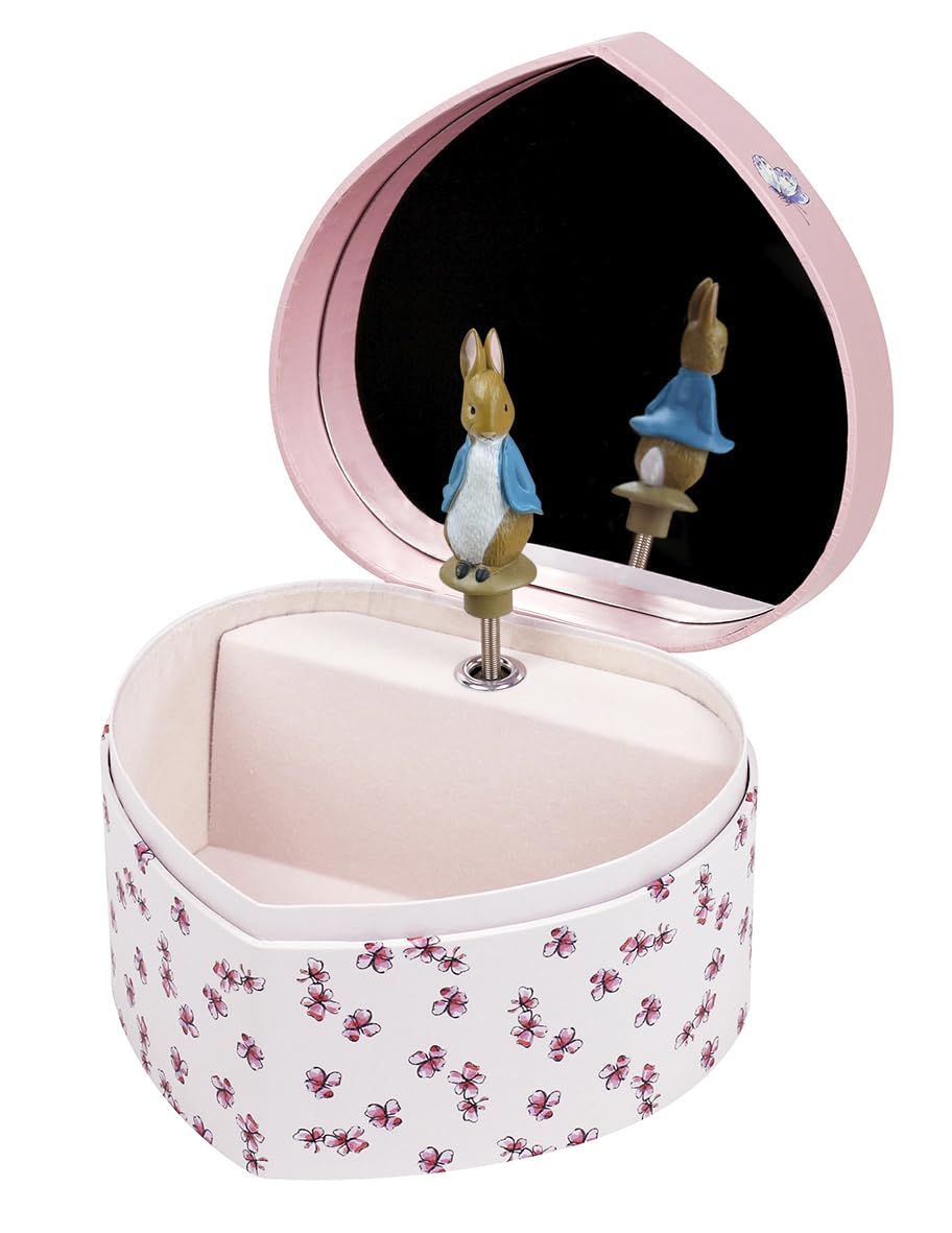 Trousselier - Peter Rabbit© - Musical Jewellery Box - Ideal Young Girl Gift - Music Romeo & Juliet - Pink Color - 2 Count