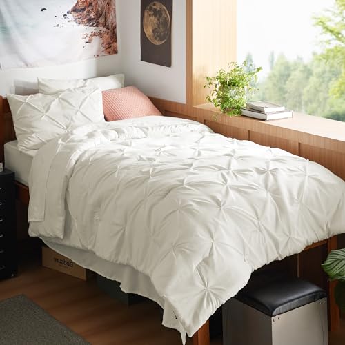Image of Bedsure Twin XL Comforter Set Ivory - Dorm Room Essentials, Extra Long Twin XL Bedding Set with Sheets, All Season Down Alternative Comforter with Sheets, Pillowcase & Sham