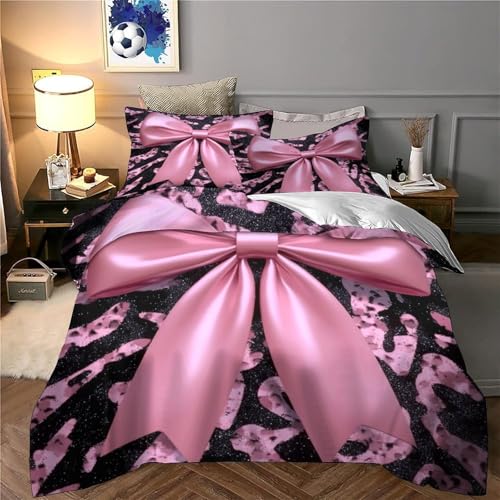 Parure de lit lys roses en microfibre 3D Super King 260x220cm - 6