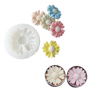 LEGACYCART Daisy Flower Silicone Fondant Mold,Candle Mold Chrysanthemum Mould for Fondant Cake Decorating,Chocolate,Sugarcraft,Candy,Polymer Clay,Soap Crafting -1 pc