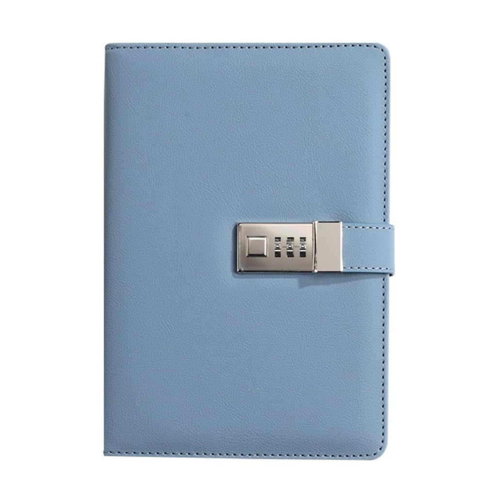 Wambere 2 Stück Passwortbuch mit Schloss,PU Leder Zahlenschloss Tagebuch Schreiben Notebook Planer Organizer,Passwort Tagebuch Notizblock,für Memos,Schrift,EIN Tagebuch führen,Buchhaltung,Blau