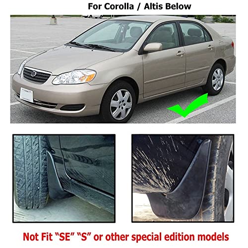Guardabarros para Toyota Corolla E120 2002-2006: juego de accesorios coche listos para viajar 4
