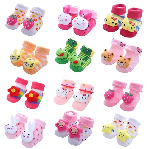 Kidbee Baby Soft Pure Cotton Lightweight & Breathable Socks (0-12 Months)