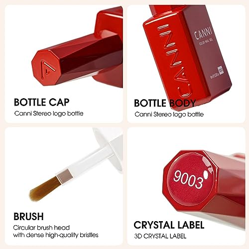 Image of CANNI UV Gel Nail Polish, 1Pcs Gel Polish 9ml Color Nail Polish Gel High Gloss Soak Off U V Gel Nail French Nail Manicure Salon DIY - 9009