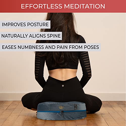Florensi Meditation Cushion - Premium Adjustable Meditation Pillow - Comfortable Floor Pillow With Ultra Soft Velvet Cover - Large Floor Cushion Seating For Adults - Customizable Yoga Buckwheat Bolster #TOP2