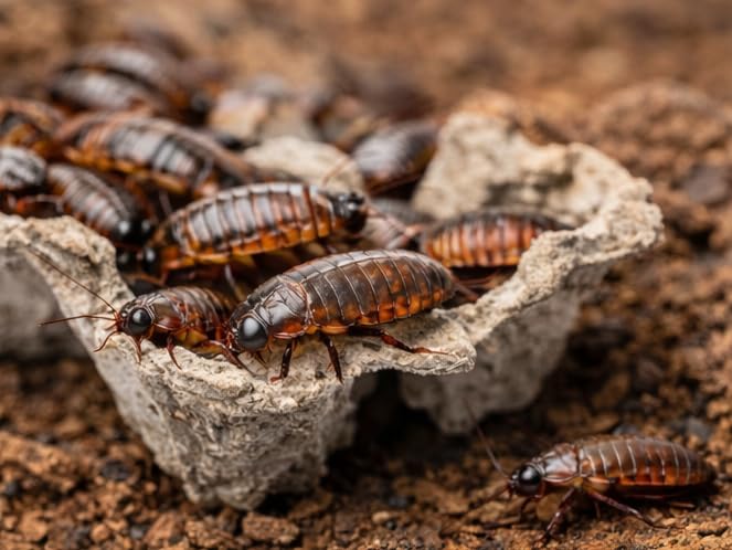 Feeders & more | 30 mittlere Schokoschaben lebend | Futterinsekten | nährstoffreich & aktiv | naturbelassen | für Reptilien, Amphibien & Spinnen