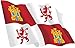 Artimagen Pegatina Bandera Ondeante Castilla León 80x60 mm.