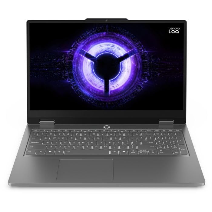 Lenovo LOQ Essential Gaming AI Laptop | 15.6' FHD 144Hz | NVIDIA GeForce RTX 5050 | Intel Core i5-13450HX | 16GB RAM | 512GB SSD | No Operating System | QWERTY | Luna Gray