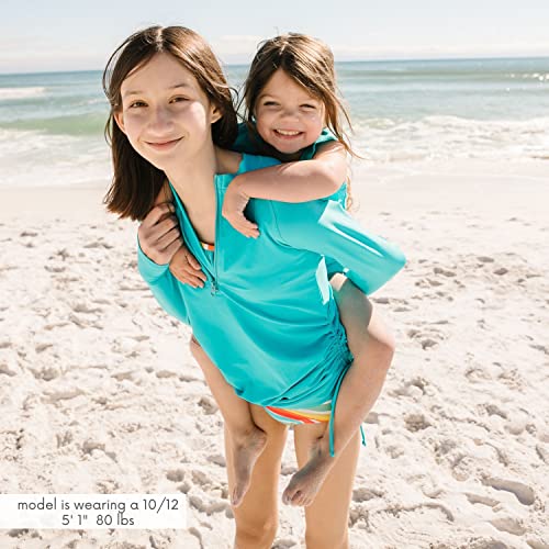 Image of SwimZip Girls' Long Sleeve Swim Dress Cover Up Swimsuit - UPF 50+ Sun Protection