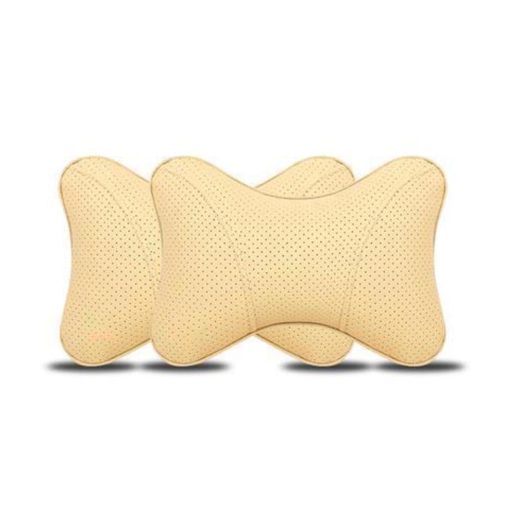 EQLIFD 2PCS Car PU Leather headrest Neck Pillow, for Mercedes-Benz C-Class C180 C200 C220d C300 C300d C400 C43 C63 C63S Seat Head Cushion Adjustable Strap Head Neck Comfort Support Cushion,C