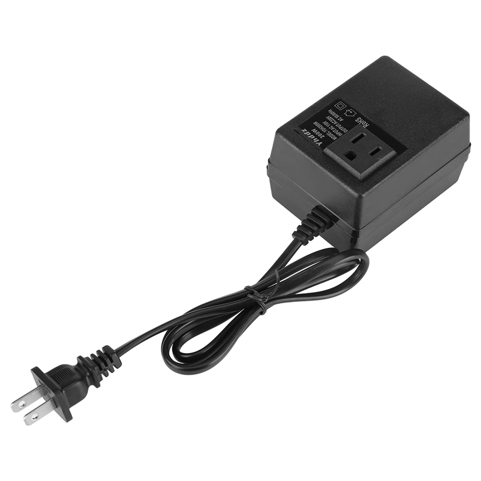 Adapter podróżny konwerter napięcia 200 W, konwerter mocy konwerter napięcia 110V do 220V, wtyczka amerykańska do zasilacza EU/UK/AU/Asia 220/