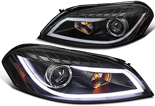 Spec-D Tuning 2LHP-IPA06JM-TM Chevy Impala Monte Carlo Black LED DRL Strip Bar Projector Headlights