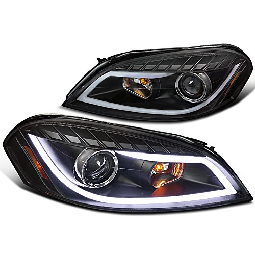 Spec-D Tuning 2LHP-IPA06JM-TM Chevy Impala Monte Carlo Black LED DRL Strip Bar Projector Headlights