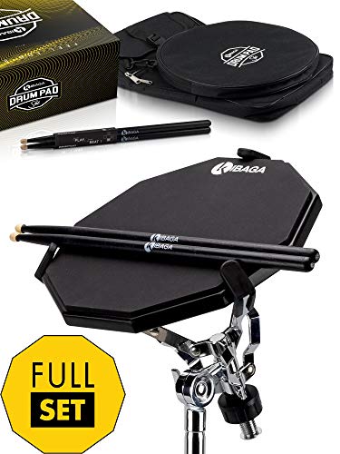 Double Sided Drum Pad Set - Responsive Drum Practice Pad Comes with Premium