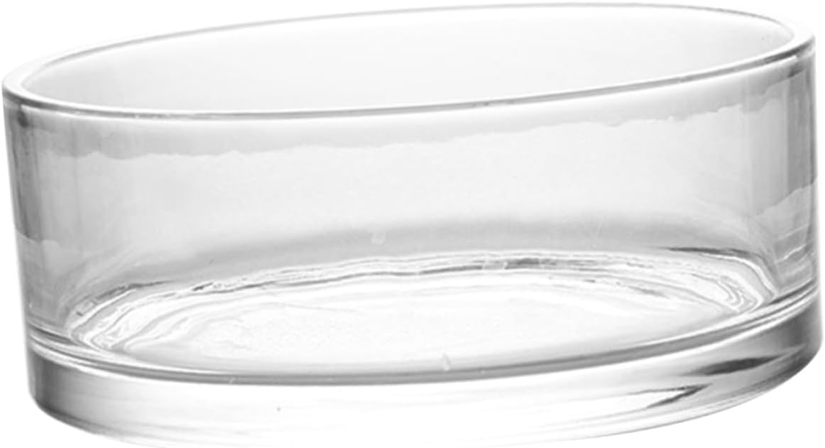 GALPADA Glass Vase Round Flower Vase Glass Hydroponic Pot for Terrarium Decor Plant Pot for Home