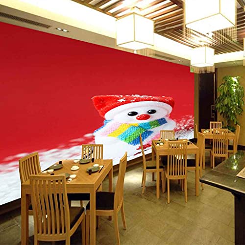 Poster mural géant de Noël rouge auto-adhésif pour grand salon moderne - 6