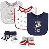 Hudson Baby Unisex Baby Cotton Bib and Sock Set, Pizza, One Size
