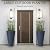 Rengue 23" Tall Outdoor Planters, Set of 2 Large Outdoor Tall Planter with Small Planting Pots, Round Flower Pots Suitable for Indoor/Outdoor, Front Door, Porch, Patio, Deck (Grey)