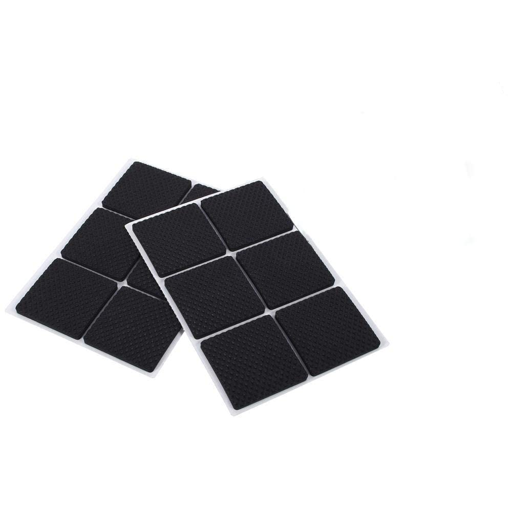 12Pcs Rectangle Black Non-slip Self Adhesive Rubber Feet Pads Protectors Furniture for Cabinets Small Appliances Electronics Picture Frames Furniture Drawers Cupboards