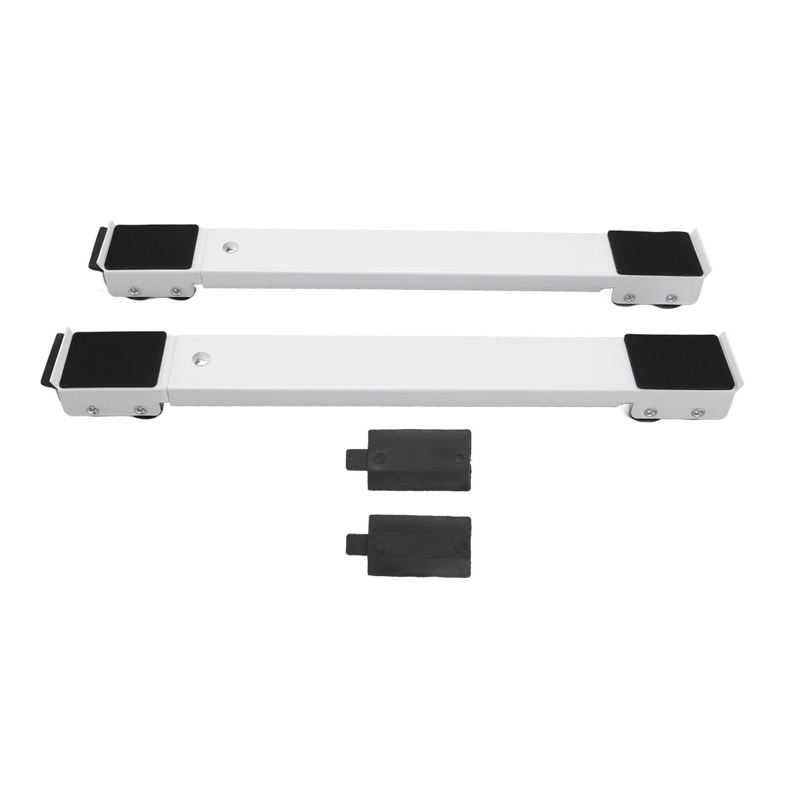 2 Juegos de Ruedas de Rodillos Móviles para Muebles, Rodillos para Electrodomésticos de Servicio Pesado que Incluyen Estantes Móviles con Almohadillas Auxiliares, para Lavadoras,(Blanco)