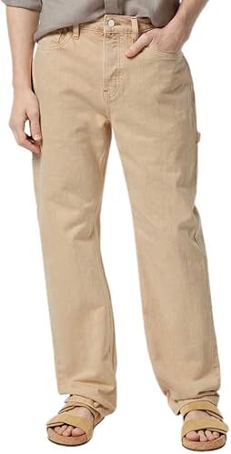 Scotch & Soda Verve Straight Workwear Jeans — Garment Dye Colours, Desert Sand, 