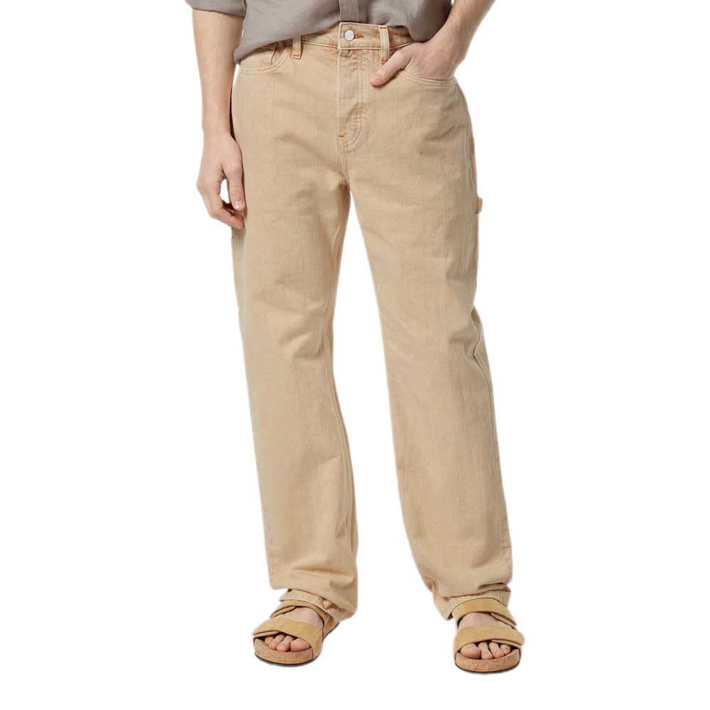 Scotch & Soda Verve Straight Workwear - Pantalones Vaqueros para Hombre, Arena del Desierto, 33W / 34L