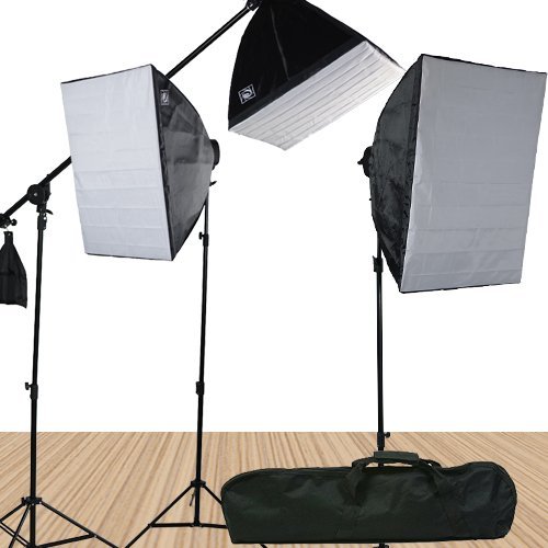 Fancierstudio 3800 Watt Softbox Video Lighting Kit Light Kit With Carrying Case By Fancierstudio 9060Sb4 #TOP16