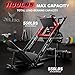 JELENS Leg Press Hack Squat Machine, Leg Machine for Home Gym with Linear Bearing, L11 Professional Adjustable Leg Exercise Machine, Lower Body Workout (Red, Classical)