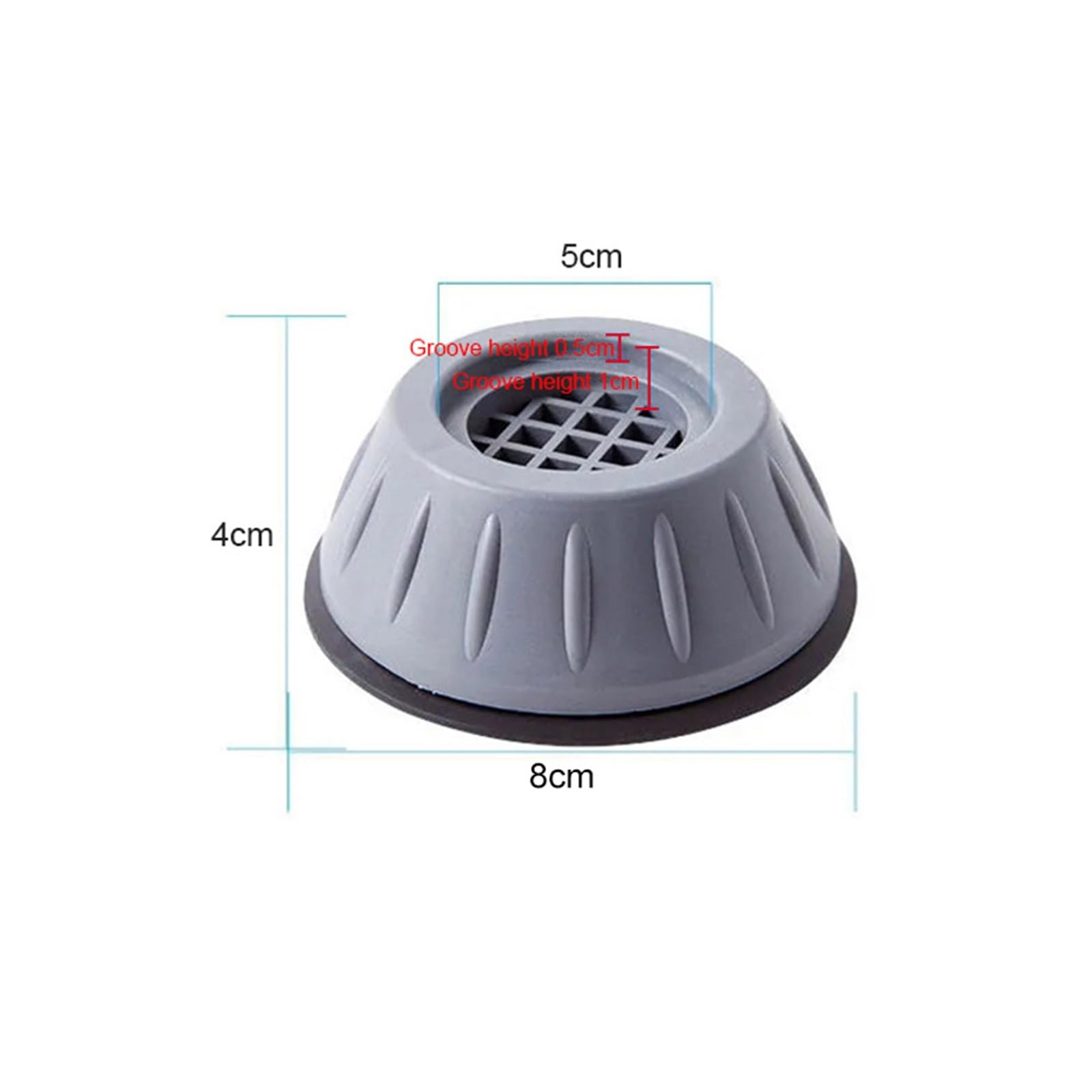 Anti-Vibrations-Fußpolster for Waschmaschinen, Gummimatte, universeller Dämpferständer