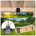 10L0L Panoramic Convex Golf Cart Mirror for EZGO, Club Car, Yamaha, Golf Cart Rear View Mirror