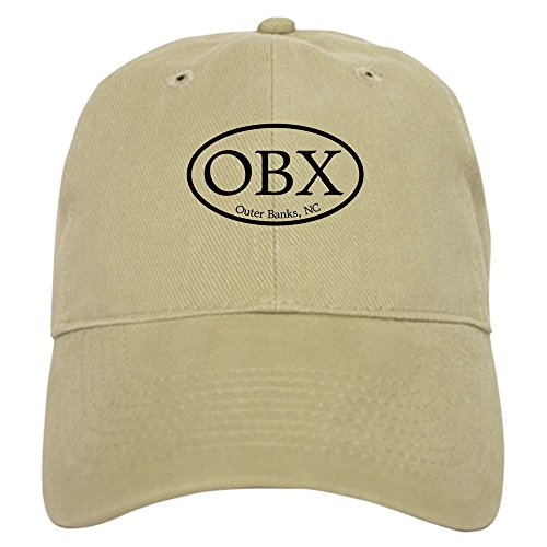 CafePress OBX Outer Banks, NC Oval Cap Unique Adjustable Baseball Hat Khaki