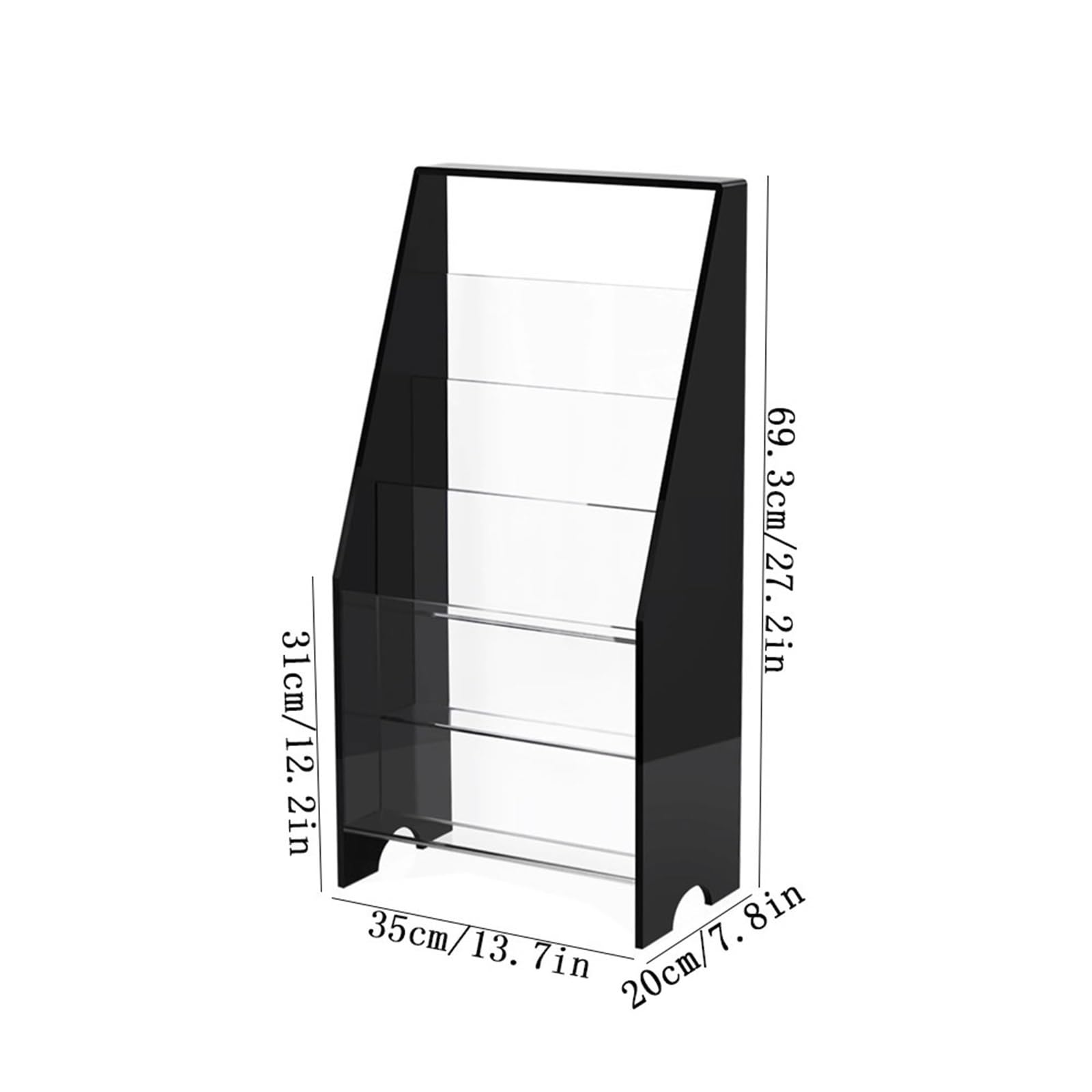 Ufficio Riviste for CD porta dischi in vinile acrilico a gradini Scaffale porta dischi