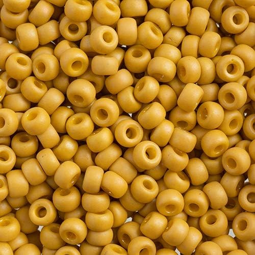 Miyuki Seed Bead 6/0 APX 22g - Frosted Glazed Rainbow Yellow Matte AB Japanese Glass Seed Beads