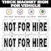 Not for Hire Magnet for Cars, Heavy Duty Not for Hire Magnetic Sign, Reflective Farm Drivers Use Truck Tractor Trailer Magnet, 15.7 Inch x 5.3 Inch (Black-Not for Hire-2 Pack)