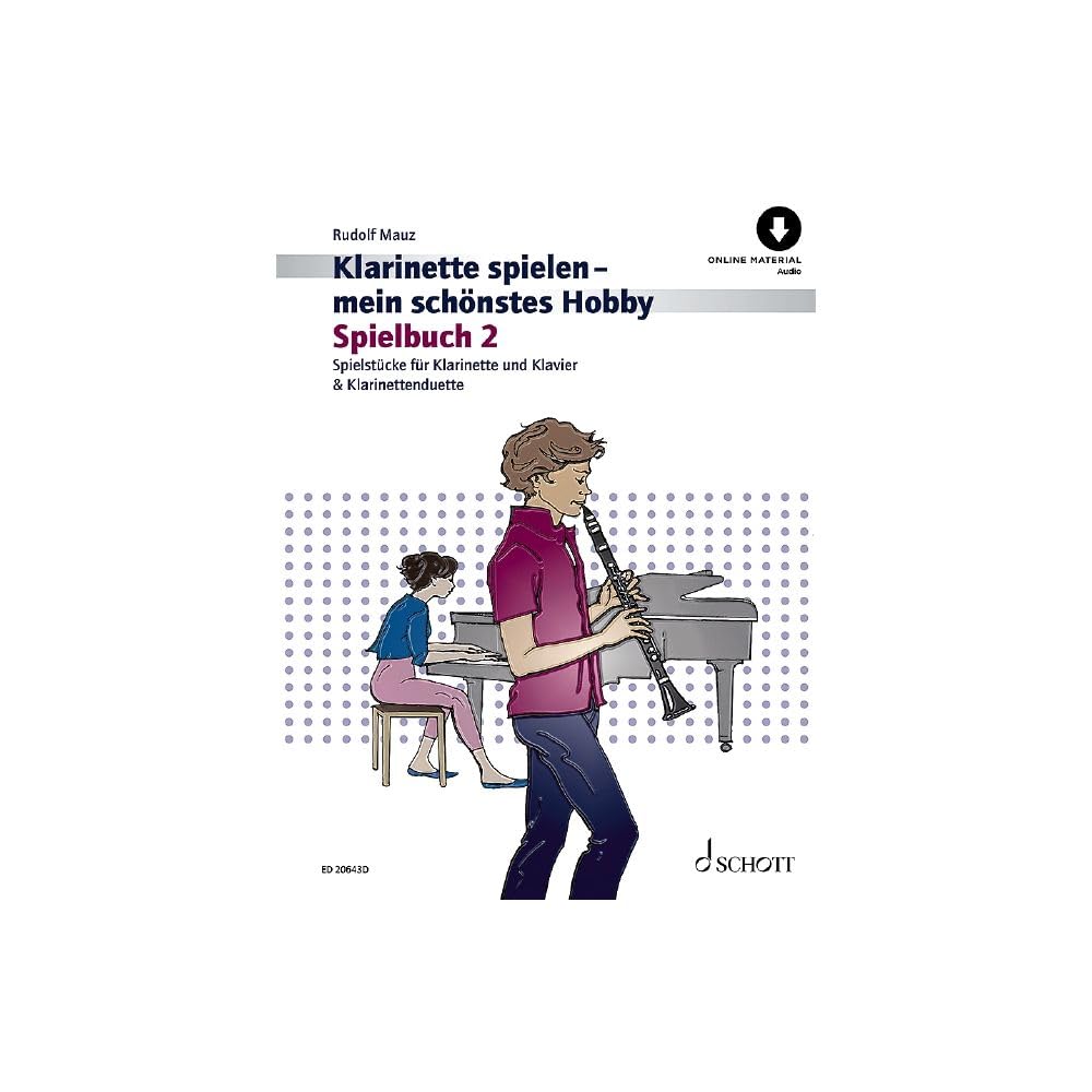 Klarinette spielen - mein schönstes Hobby Band 2 und Spielbuch 2 ( ED 20642D, ED 2064 9783795725891, 9783795724535) + Soundman Durchziehwischer für Klarinette (Starterset)