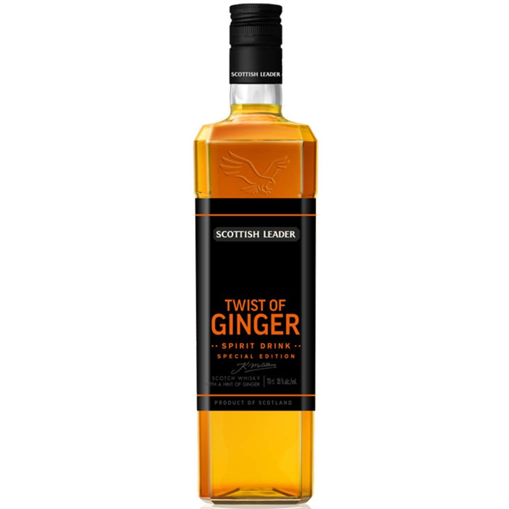 Scottish Leader | Whisky Spirit Drink | 35 Percent vol | 70cl | Hint of smooth Ginger | Spirit drink with a base of Blended Scotch