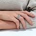 Imagen de Silverly Anillo de plata de ley con cúpula cruzada de marcasita para mujer