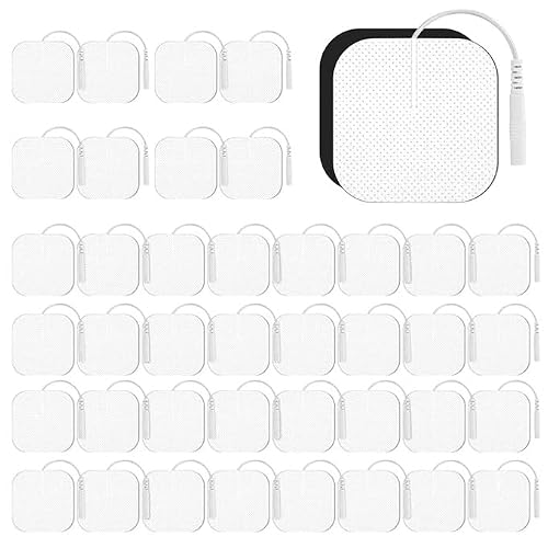 TENS-EMS Elektroden-Pads 5x5 cm,TENS Gerät Pads,Wiederverwendbar selbstklebenden Elektroden Pads,für TENS Geräte and EMS Trainer (20)