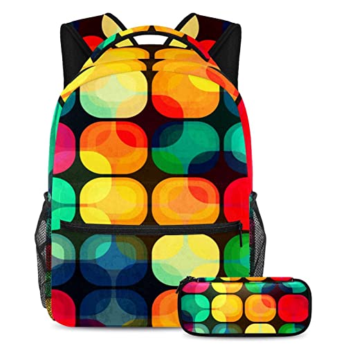 Sac à dos de voyage avec trousse assortie pour l'école et les loisirs