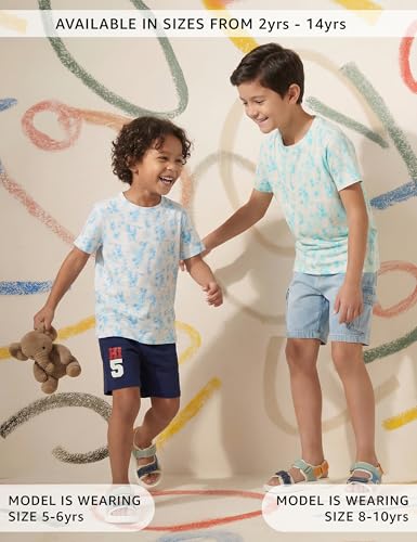 Image of Amazon Brand - Symbol Boy's Marble Regular Fit T-Shirt