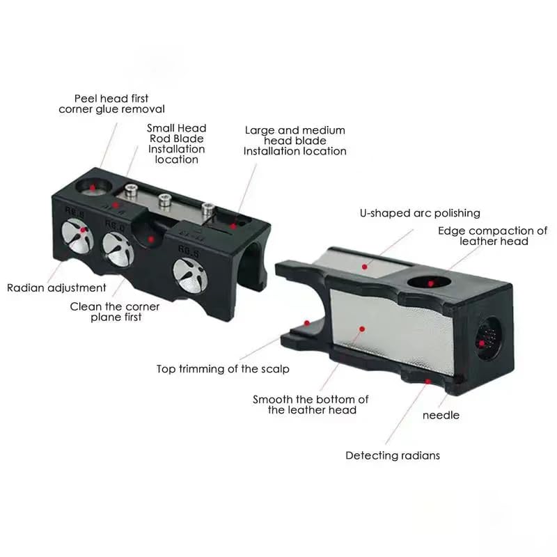 11-in-1 Billiard Stick Scuffer Multifunctional Snooker Pool Cue Tip Tool Portable Cue Tip Repair Tool Cue Tip Accessories